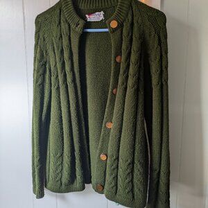 Vintage Waldorf Brand Women's Cable Knit Cardigan M/L
